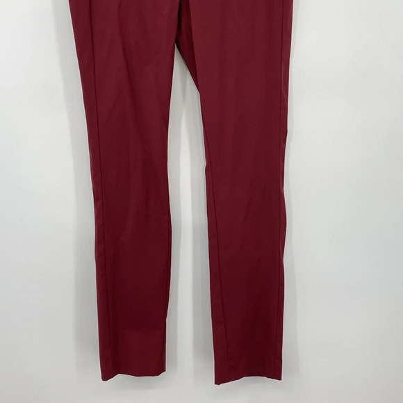 Theory Navalane Neoteric Skinny Pants Womens Size 10 Red Stretchy Ankle Length - Picture 3 of 13